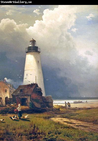 Edward Moran Sandy Hook Lighthouse